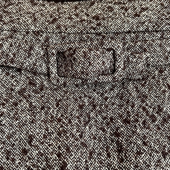 Philippe Adec Paris Brown Tweed Skirt Suite (Jacket is US 2/French 36-Skirt 4/38 - Picture 9 of 10